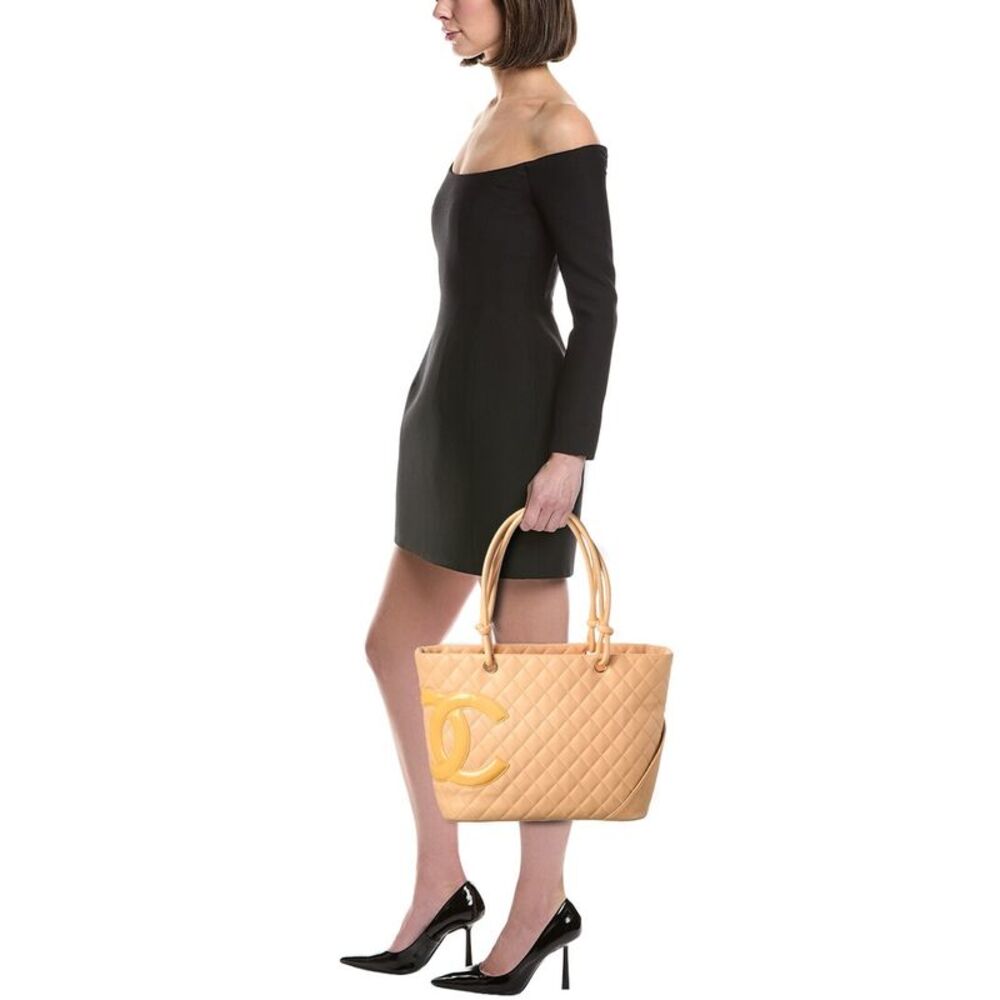 Chanel Beige Clair Leather Cambon Tote Large (Authentic Pre-Loved) - Picture 5 of 5